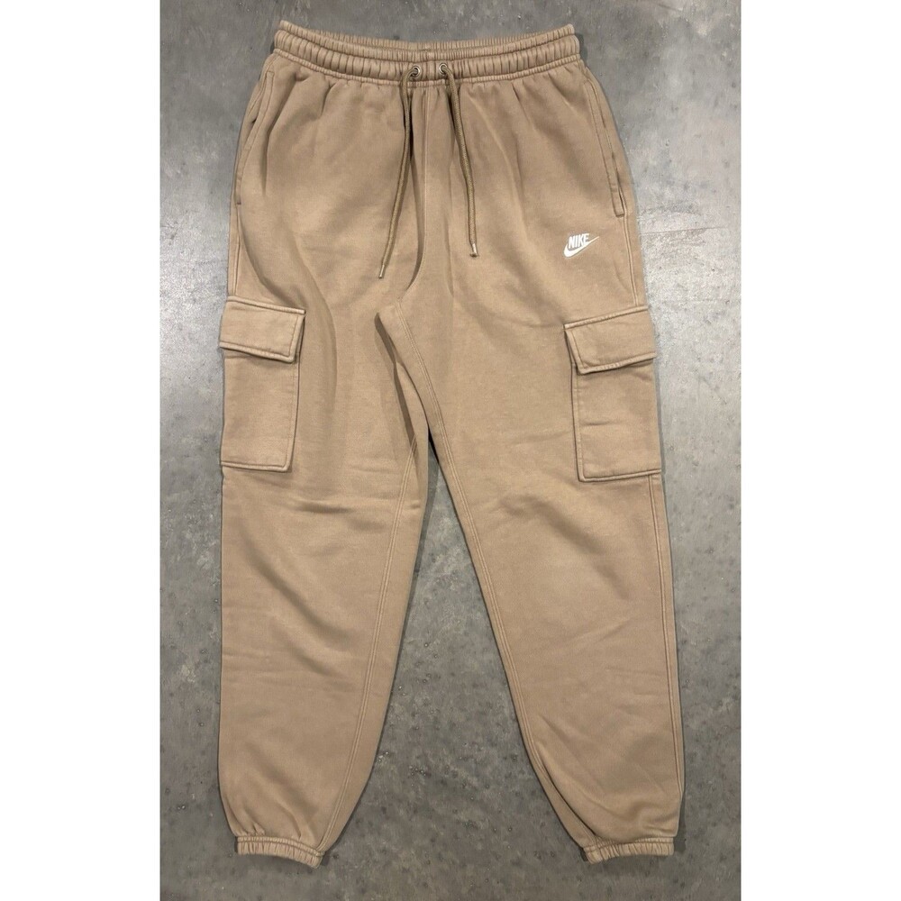 Nike Sportswear Club Fleece Cargo Jogger Sweatpants Men’s Small Tan